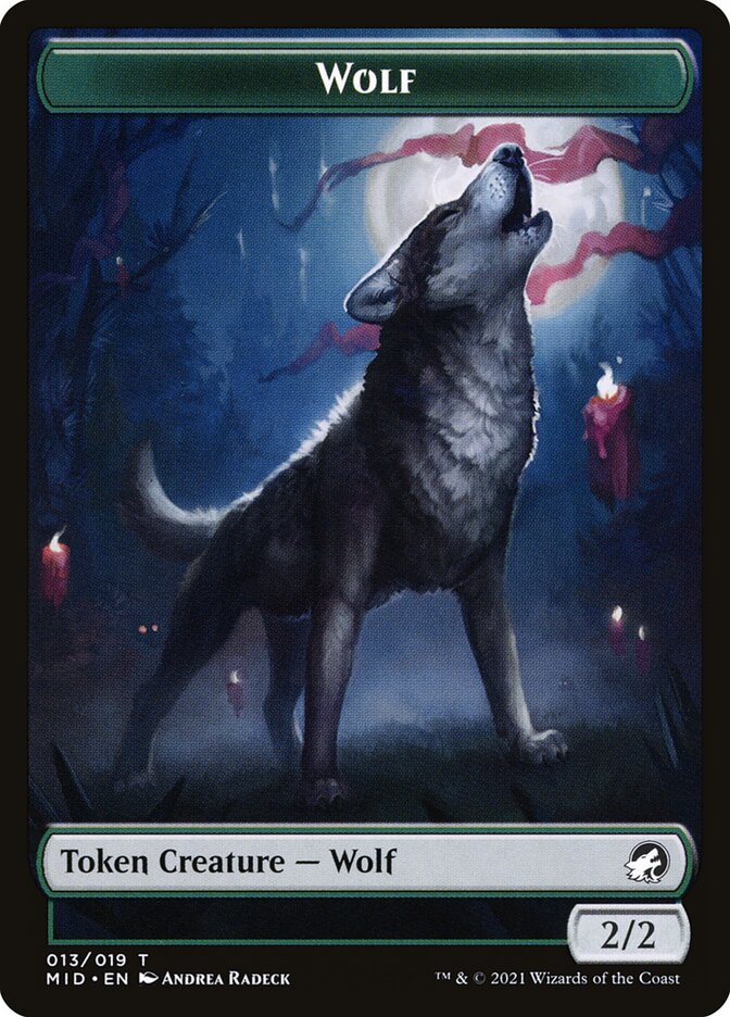 Wolf (013) // Treasure (015) Double-Sided Token [Challenger Decks 2022 Tokens]