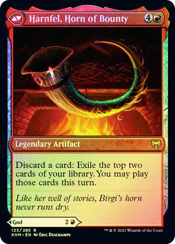 Birgi, God of Storytelling // Harnfel, Horn of Bounty [Kaldheim Prerelease Promos]