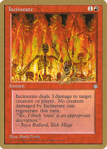 Incinerate (Eric Tam) [Pro Tour Collector Set]