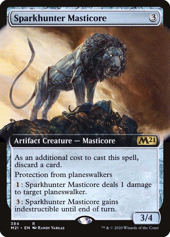 Sparkhunter Masticore (Extended Art) [Core Set 2021]