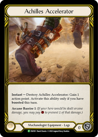 Achilles Accelerator (Golden) [FAB101] (Promo)  Cold Foil