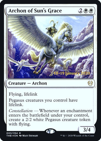 Archon of Sun's Grace [Theros Beyond Death Prerelease Promos]