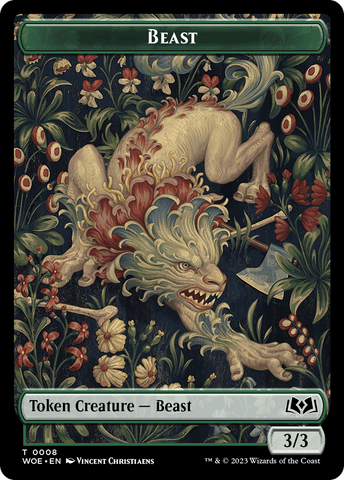 Beast // Food (0011) Double-Sided Token [Wilds of Eldraine Tokens]