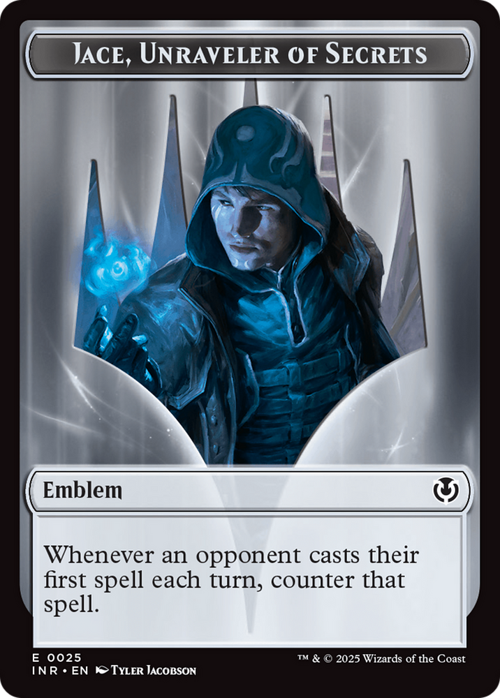 Human Wizard // Emblem - Jace, Unraveler of Secrets Double-Sided Token [Innistrad Remastered Tokens]