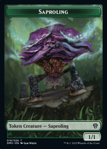 Saproling // Zombie Double-Sided Token [Dominaria United Tokens]