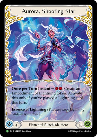 Aurora, Shooting Star [HER120] (Promo)  Rainbow Foil