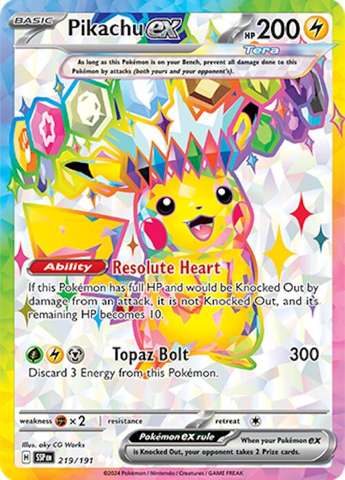 Pikachu ex (219/191) [Scarlet & Violet: Surging Sparks]