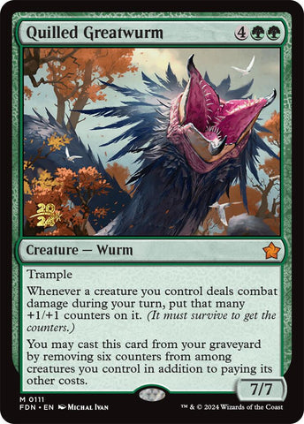 Quilled Greatwurm [Foundations Prerelease Promos]