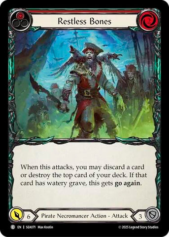 Restless Bones (Red) [SEA071] (High Seas)  Rainbow Foil