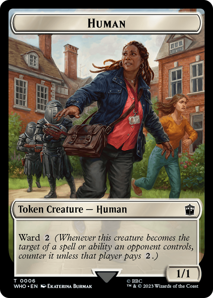 Human (0006) // Alien Salamander Double-Sided Token [Doctor Who Tokens]