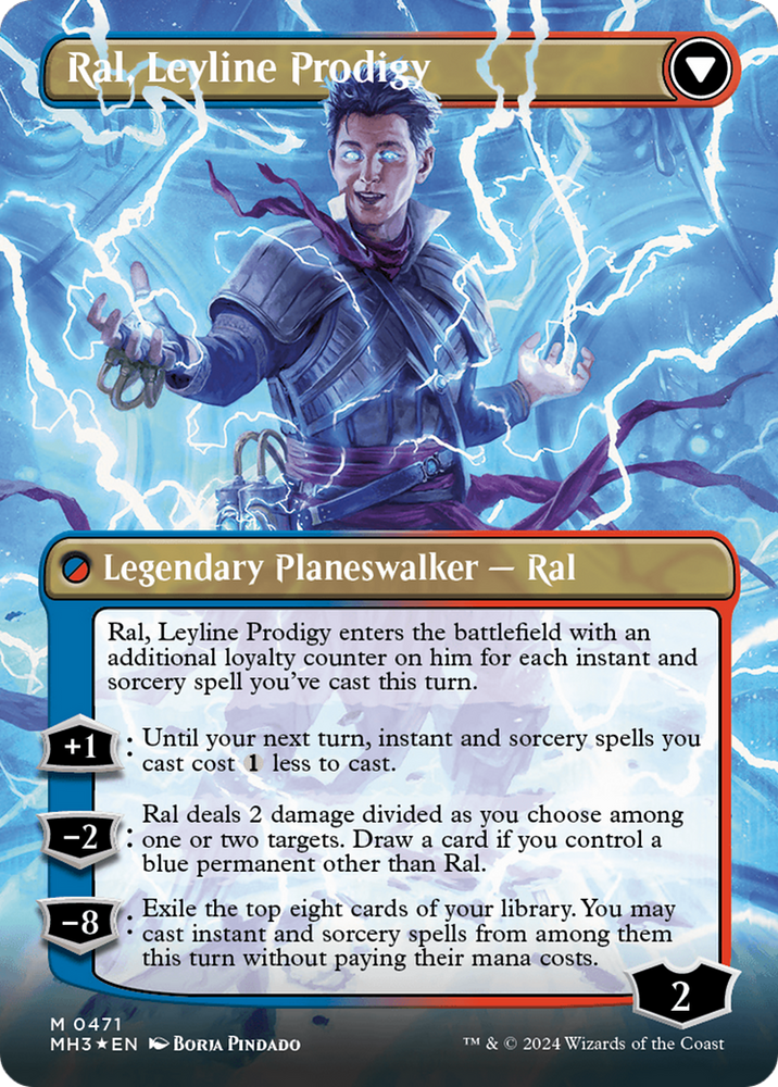 Ral, Monsoon Mage // Ral, Leyline Prodigy (Borderless) (Textured Foil) [Modern Horizons 3]