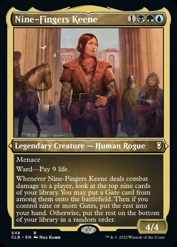 Nine-Fingers Keene (Foil Etched) [Commander Legends: Battle for Baldur's Gate]