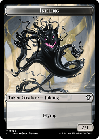 Inkling // Treasure Double-Sided Token [Outlaws of Thunder Junction Commander Tokens]