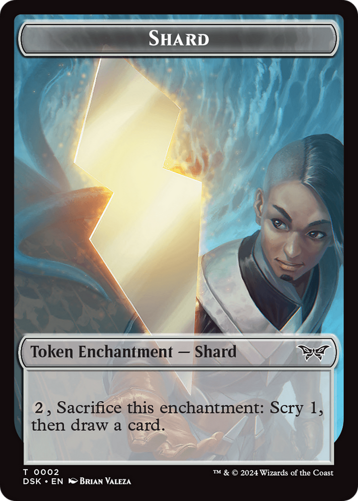 Glimmer // Shard Double-Sided Token [Duskmourn: House of Horror Tokens]