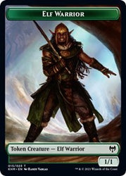 Elf Warrior // Bird Double-Sided Token [Kaldheim Tokens]