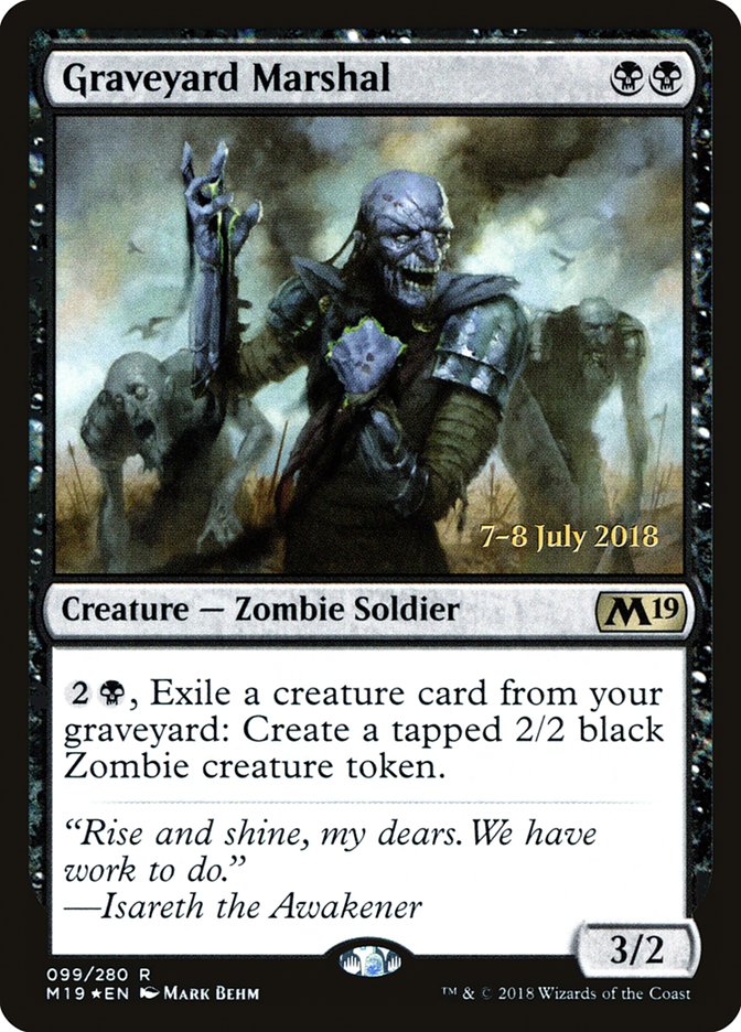 Graveyard Marshal [Core Set 2019 Prerelease Promos]