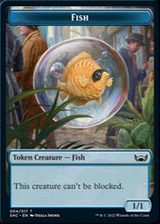 Fish // Angel Double-Sided Token [Streets of New Capenna Tokens]