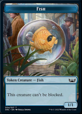 Clue // Fish Double-Sided Token [Streets of New Capenna Commander Tokens]