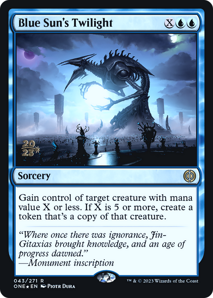 Blue Sun's Twilight [Phyrexia: All Will Be One Prerelease Promos]