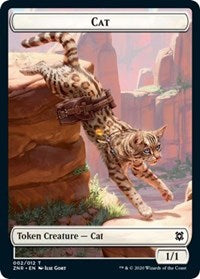 Cat // Plant Double-Sided Token [Zendikar Rising Tokens]