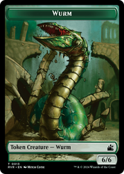 Spirit (0018) // Wurm Double-Sided Token [Ravnica Remastered Tokens]