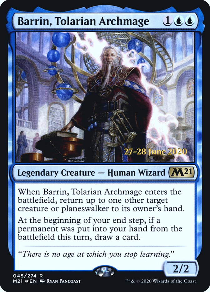 Barrin, Tolarian Archmage [Core Set 2021 Prerelease Promos]