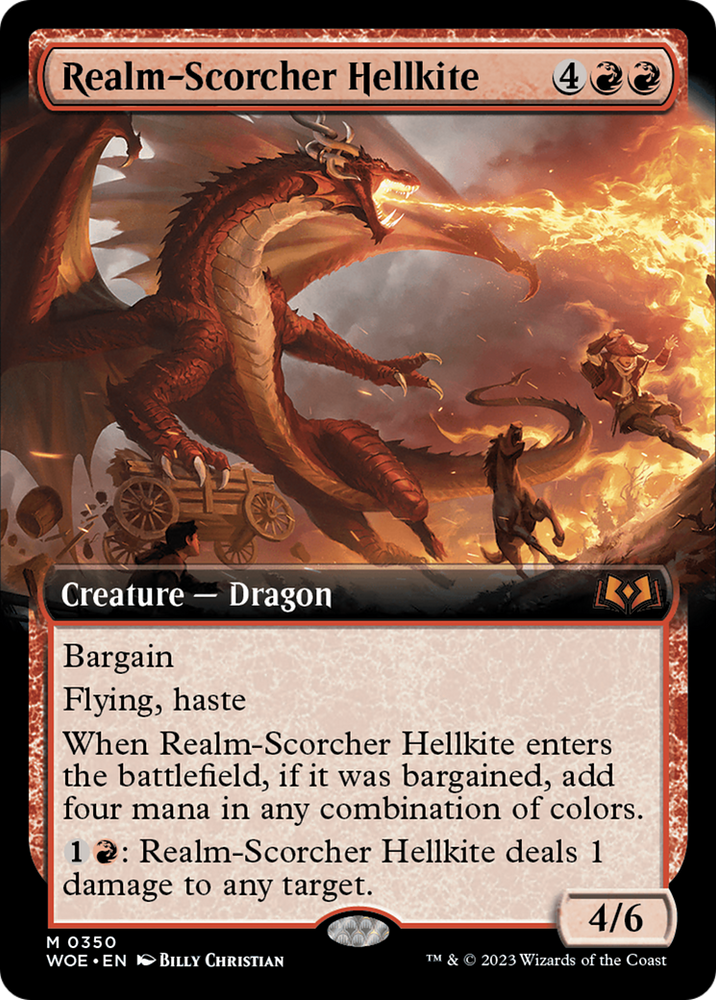 Realm-Scorcher Hellkite (Extended Art) [Wilds of Eldraine]