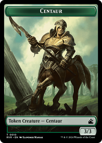 Goblin (0008) // Centaur Double-Sided Token [Ravnica Remastered Tokens]