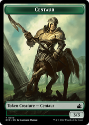 Saproling // Centaur Double-Sided Token [Ravnica Remastered Tokens]