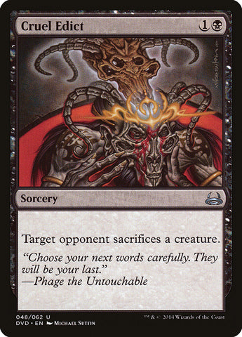 Cruel Edict (Divine vs. Demonic) [Duel Decks Anthology]