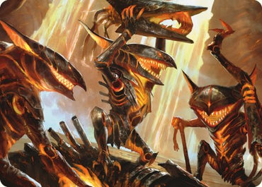 Gleeful Demolition Art Card [Phyrexia: All Will Be One Art Series]