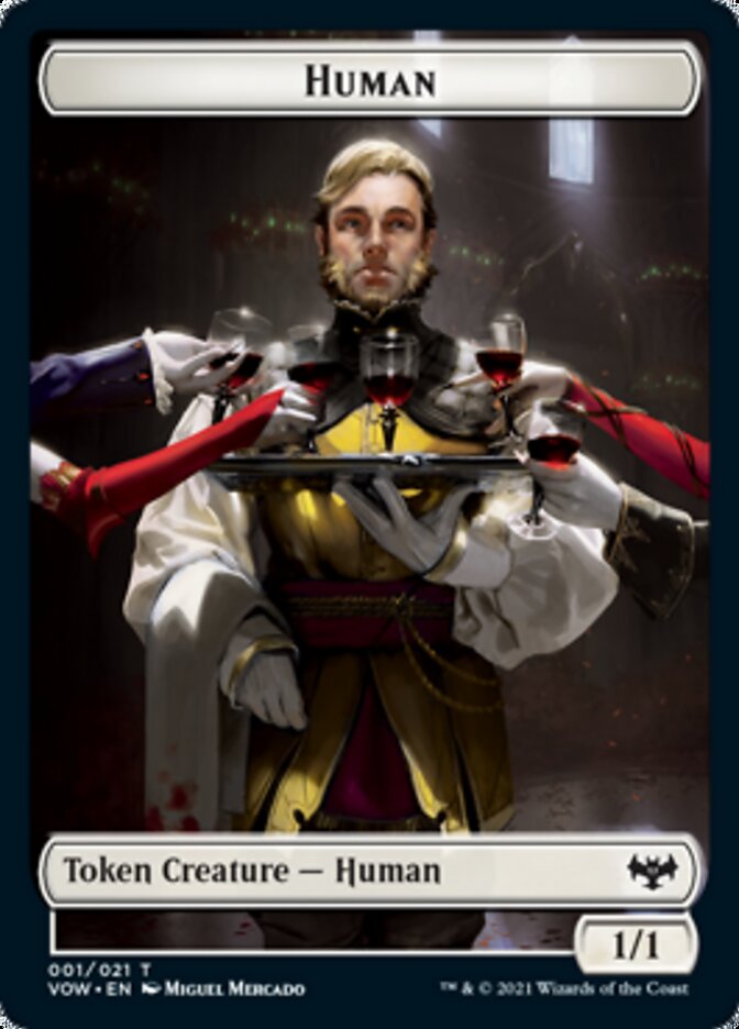 Human (001) // Wolf (014) Double-Sided Token [Innistrad: Crimson Vow Tokens]