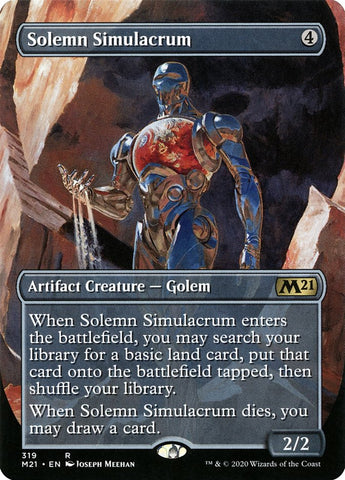 Solemn Simulacrum (Borderless Alternate Art) [Core Set 2021]