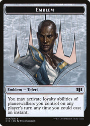 Teferi, Temporal Archmage Emblem // Zombie (011/036) Double-Sided Token [Commander 2014 Tokens]