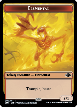 Elephant // Elemental Double-Sided Token [Dominaria Remastered Tokens]