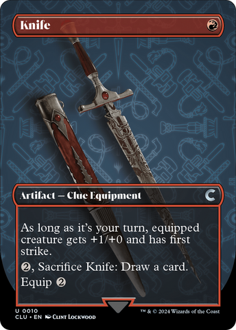 Knife (Borderless) [Ravnica: Clue Edition]